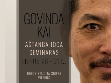 Govinda Kai ashtanga yoga workshop in Vilnius July 28-31, 2022
